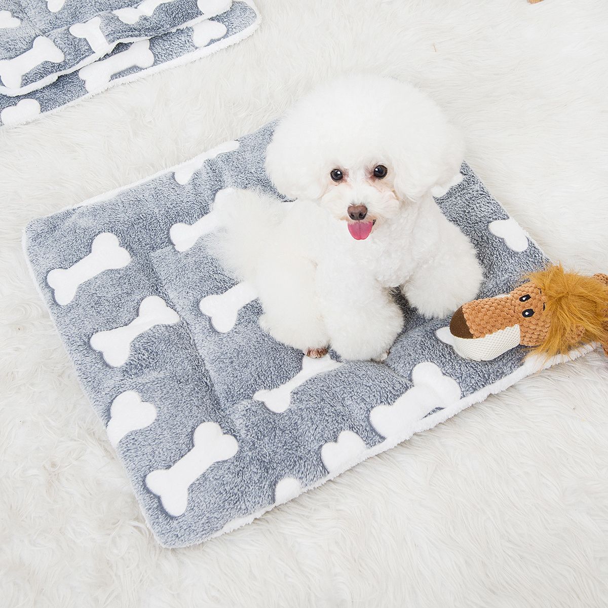 1pc Pet Bed Mat; Thickened Cat And Dog Sleeping Pad; Warm Double - sided Blanket Kennel - Dog Time Outlet