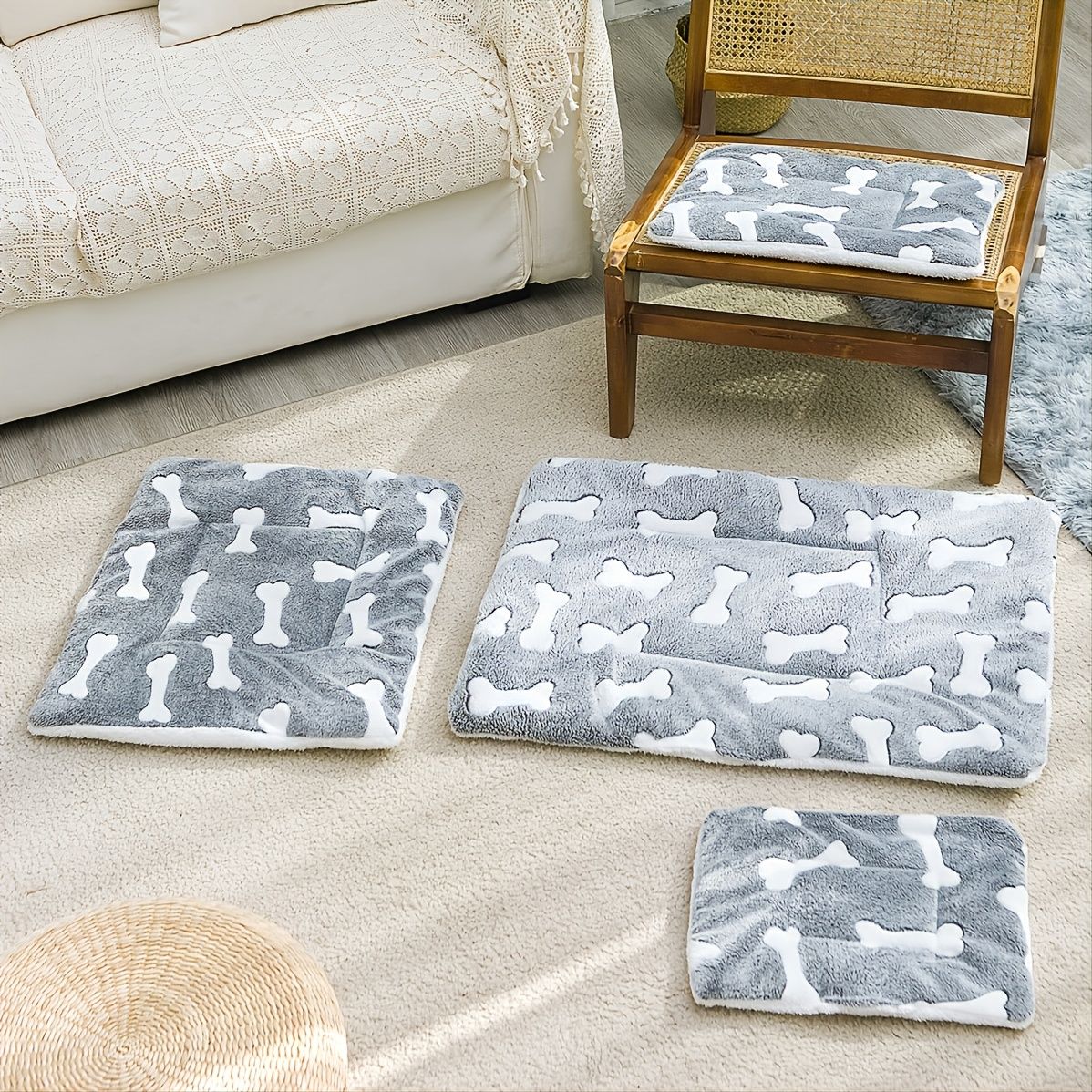 1pc Pet Bed Mat; Thickened Cat And Dog Sleeping Pad; Warm Double - sided Blanket Kennel - Dog Time Outlet