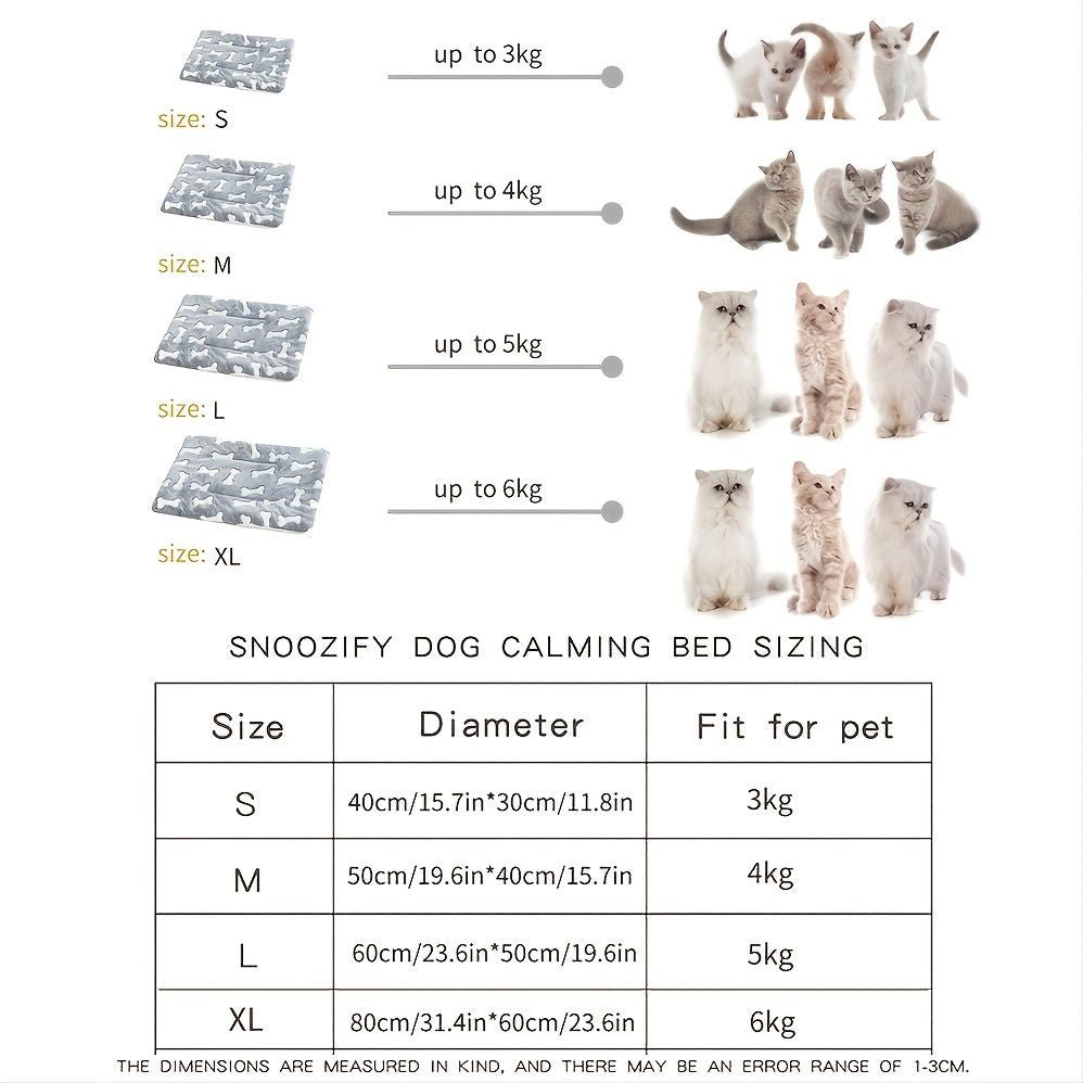 1pc Pet Bed Mat; Thickened Cat And Dog Sleeping Pad; Warm Double - sided Blanket Kennel - Dog Time Outlet