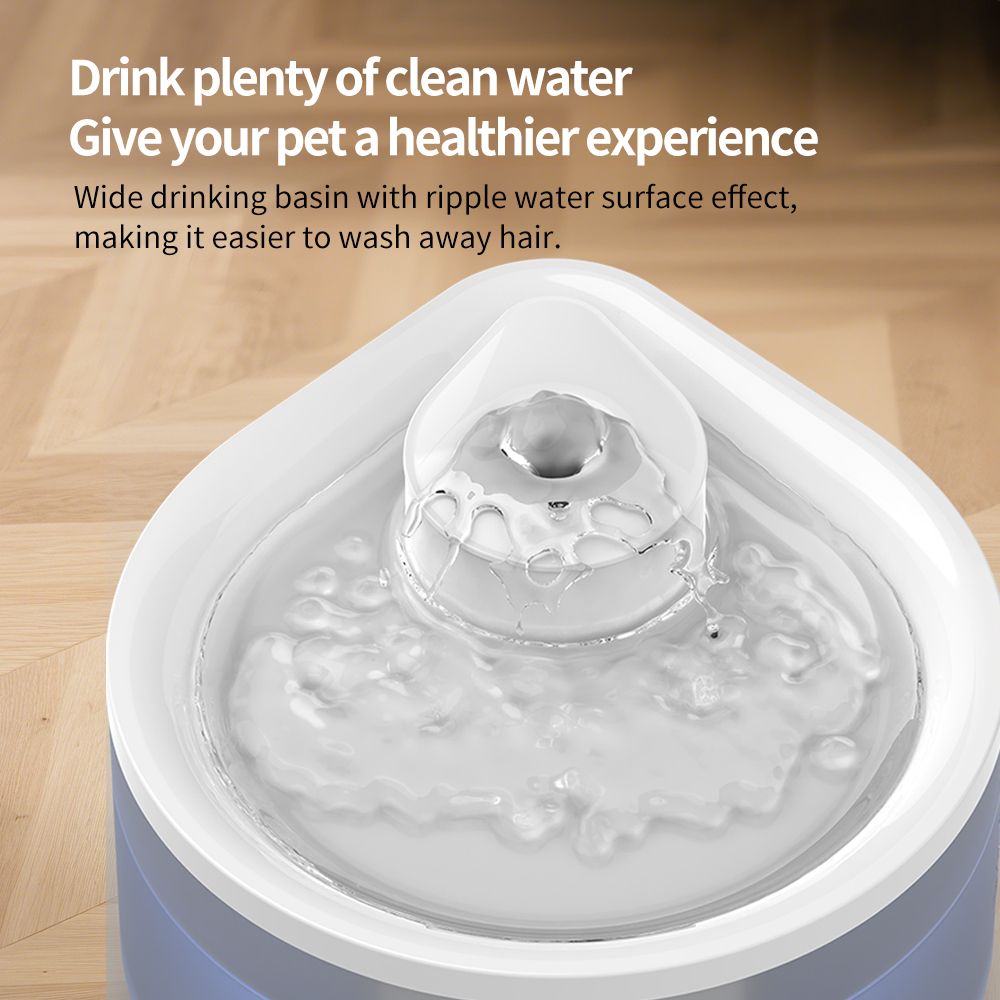 2500ML USB Pet Water Fountain, Teardrop - Shaped Automatic Cat Water Dispenser with Circulating Pump, Freshwater Filter for Cats and Dogs - Dog Time Outlet