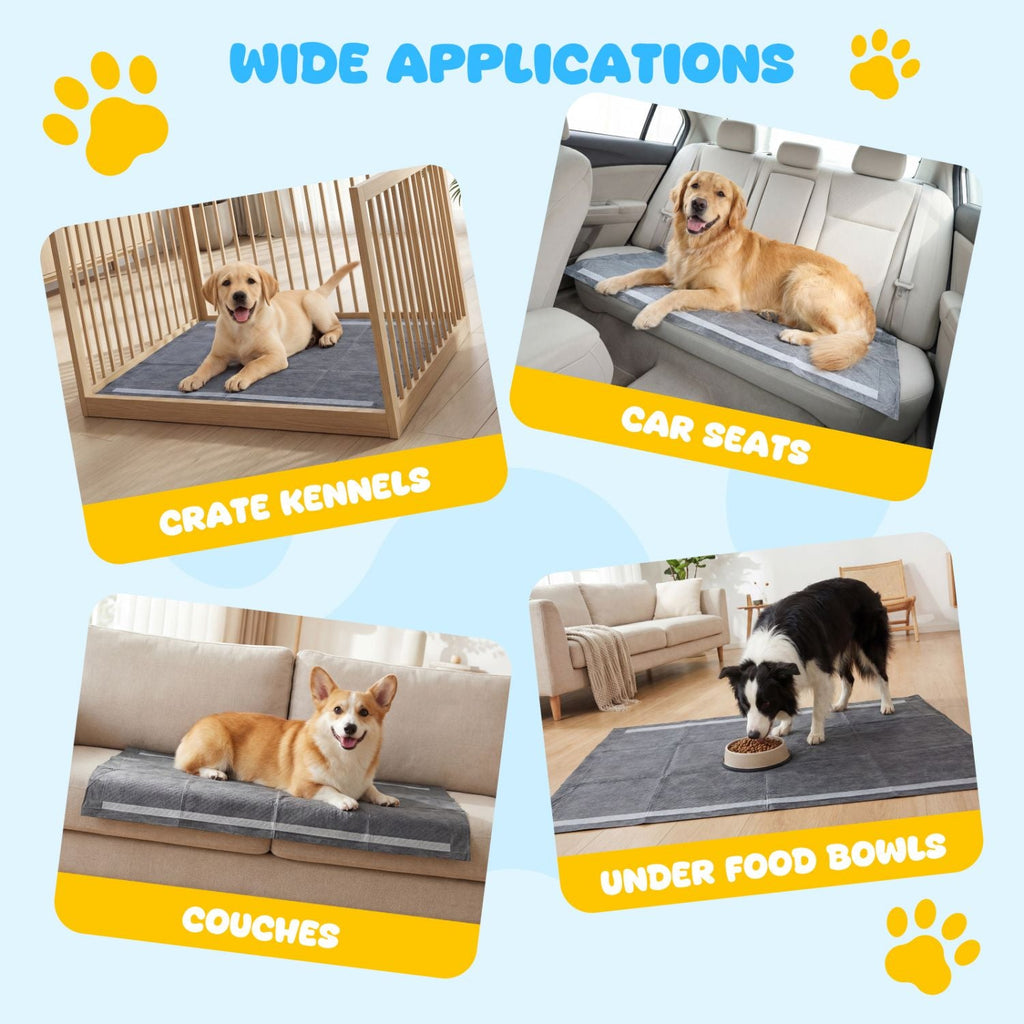 35.5" x 24" Charcoal Dog Pee Pads 6 - Layer for Dogs - Dog Time Outlet