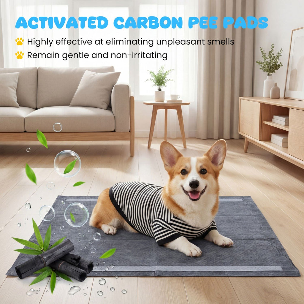 35.5" x 24" Charcoal Dog Pee Pads 6 - Layer for Dogs - Dog Time Outlet