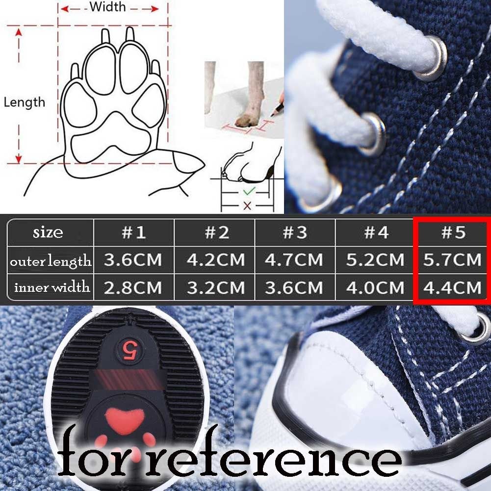4 Pcs Dog Shoes Pet Dog Casual Canvas Shoes Dog Canvas Boots,5 Blue - Dog Time Outlet