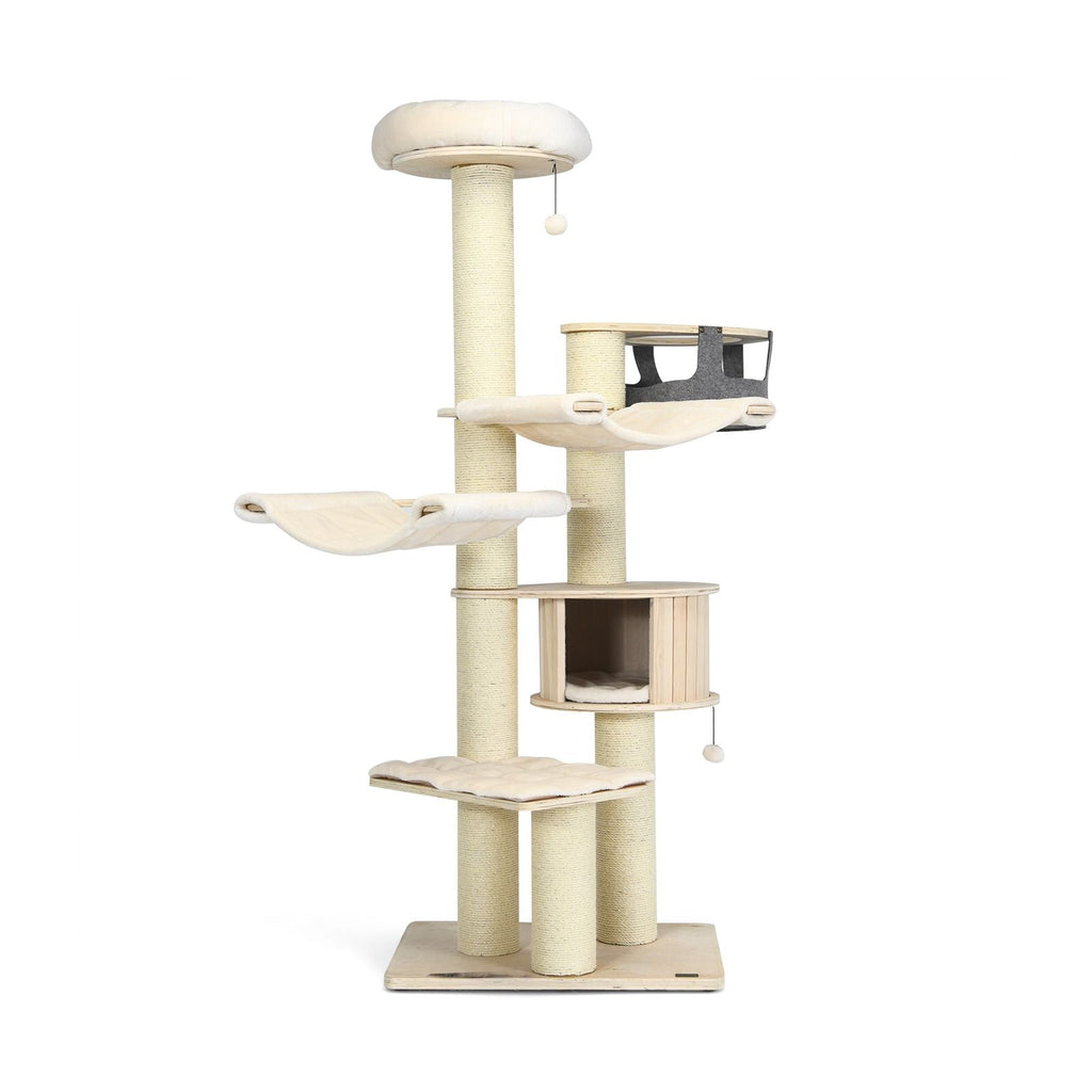 77.5 Inch Cat Tree Condo Multi - Level Kitten Activity Tower with Sisal Posts - Dog Time Outlet