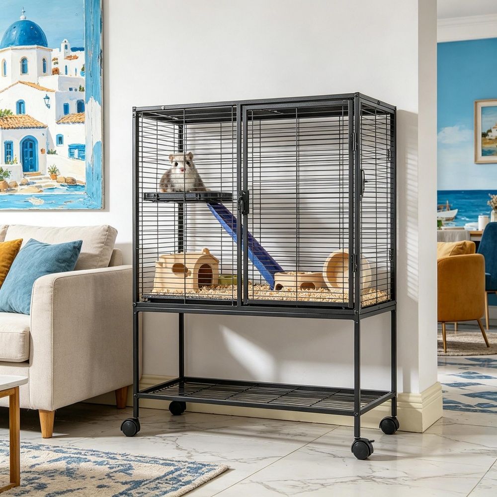 Animal Cage with Non - Slip and Easy to Clean for Outdoor - Dog Time Outlet