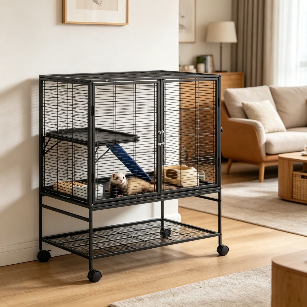 Animal Cage with Non - Slip and Easy to Clean for Outdoor - Dog Time Outlet