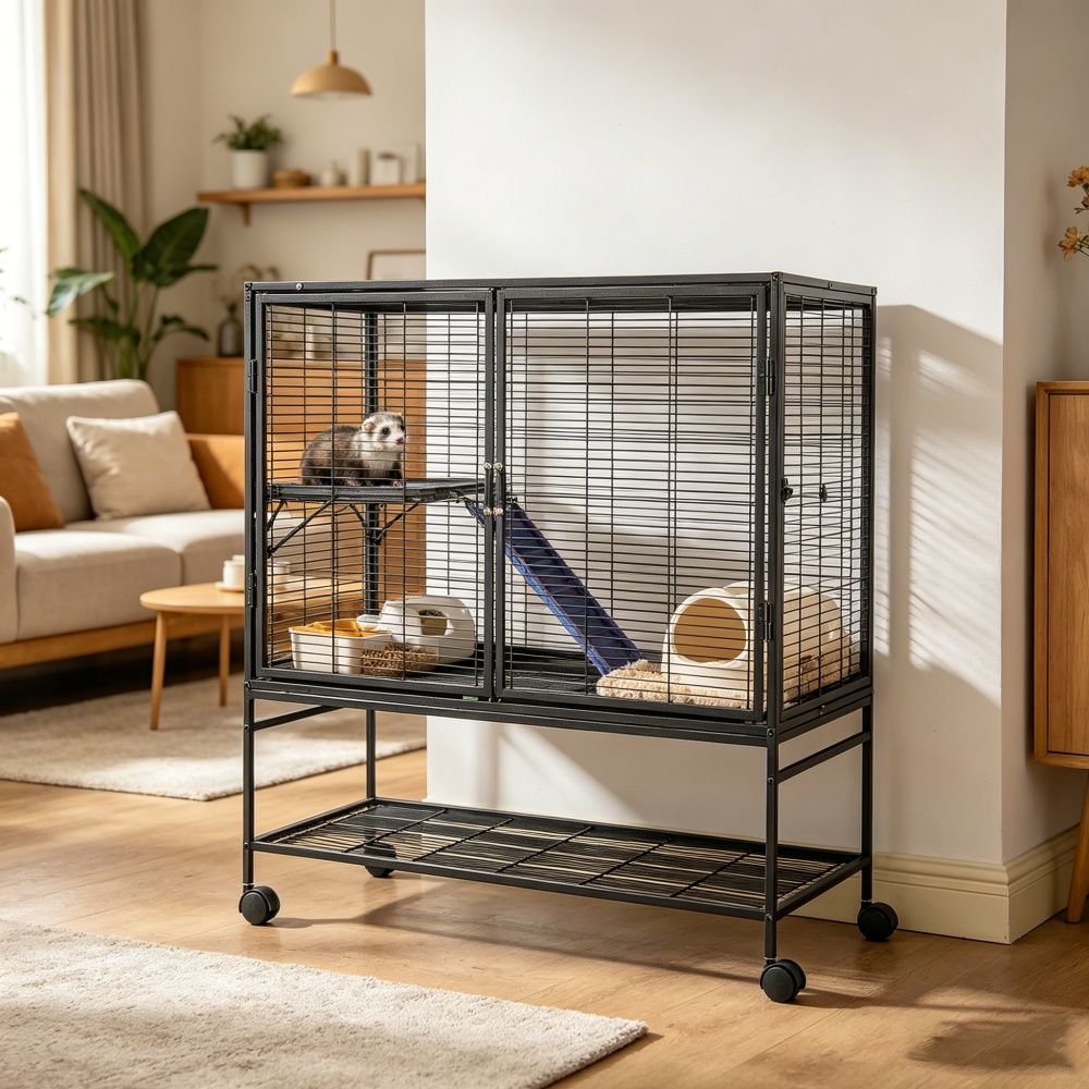 Animal Cage with Non - Slip and Easy to Clean for Outdoor - Dog Time Outlet