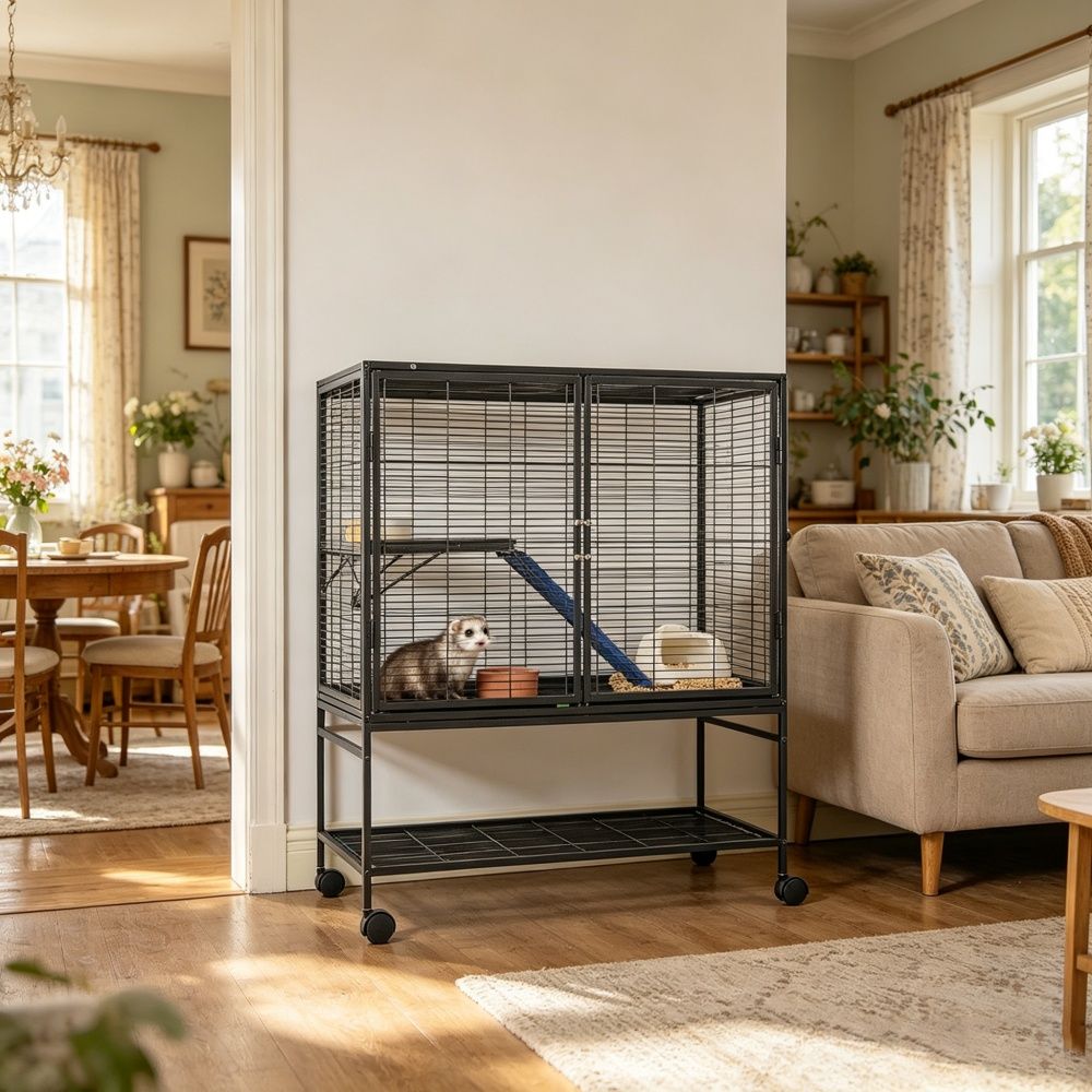 Animal Cage with Non - Slip and Easy to Clean for Outdoor - Dog Time Outlet