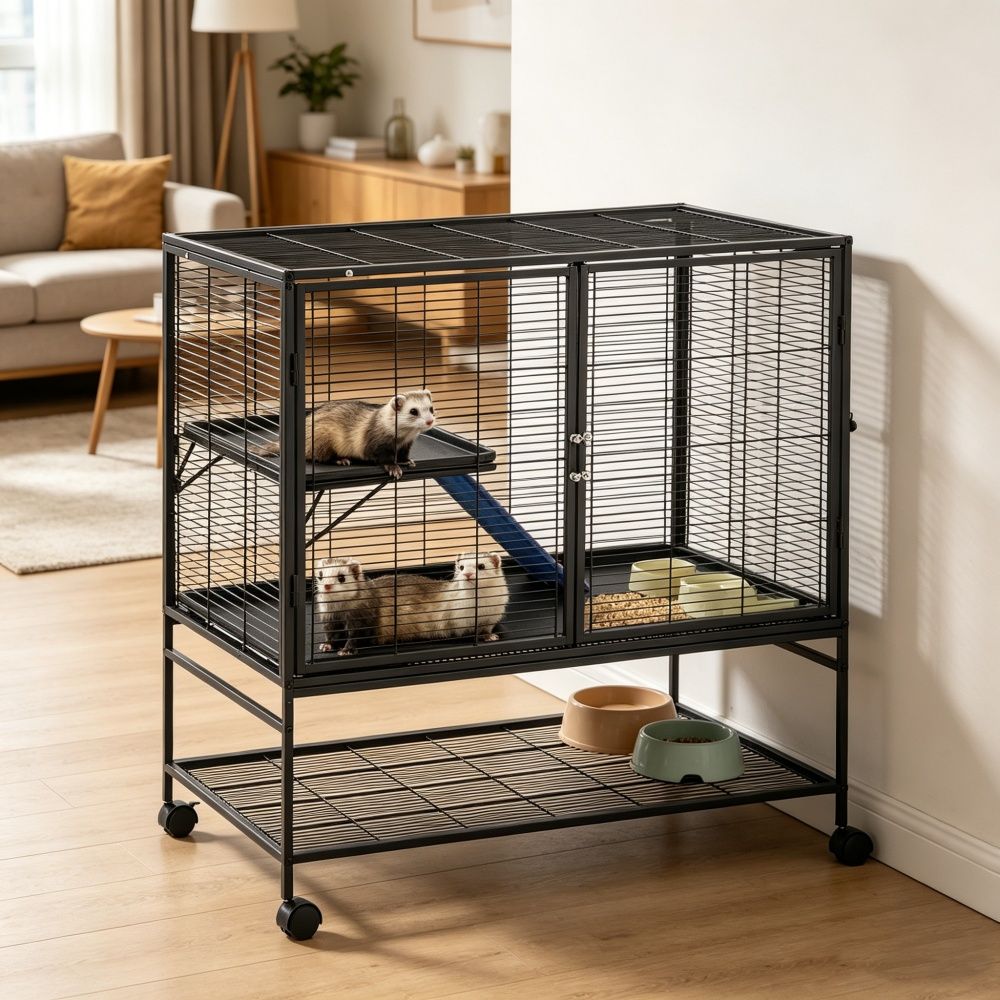 Animal Cage with Non - Slip and Easy to Clean for Outdoor - Dog Time Outlet