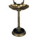Antique Bronze Birdbath 32" with Planter Pedestal & Bird Statues Garden Decor - Dog Time Outlet