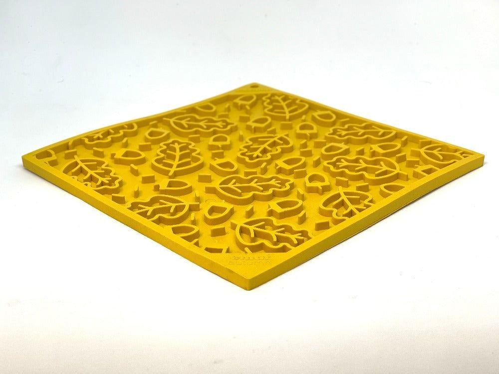 Autumn eMat - Enrichment Lick Mat For Dogs and Cats| Fall Leaves Design | SodaPup - Dog Time Outlet