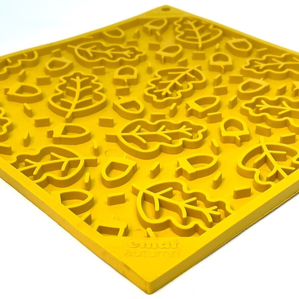 Autumn eMat - Enrichment Lick Mat For Dogs and Cats| Fall Leaves Design | SodaPup - Dog Time Outlet