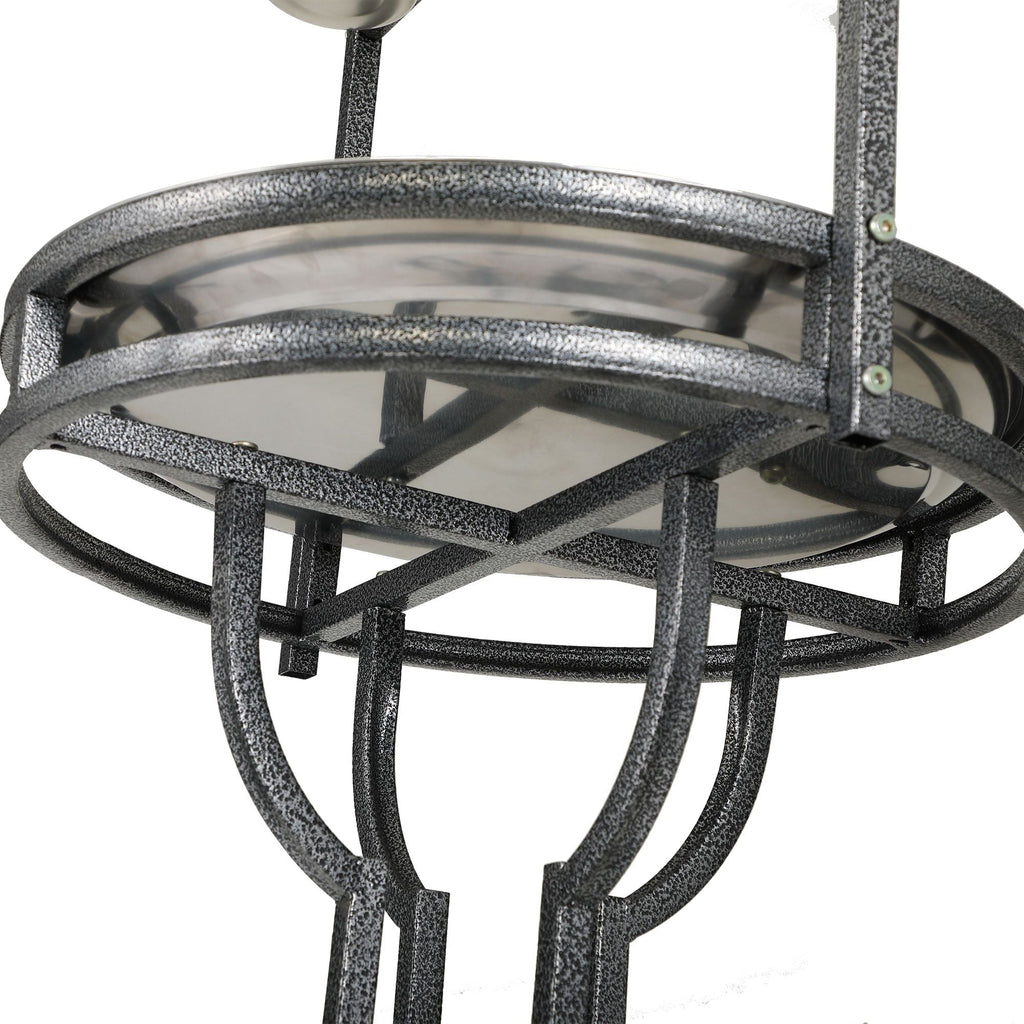 Bird Stand Rack with Solid Wood Perch, Feeding bowls, Waste Tray, Toy Hook and Casters, Black XH - Dog Time Outlet