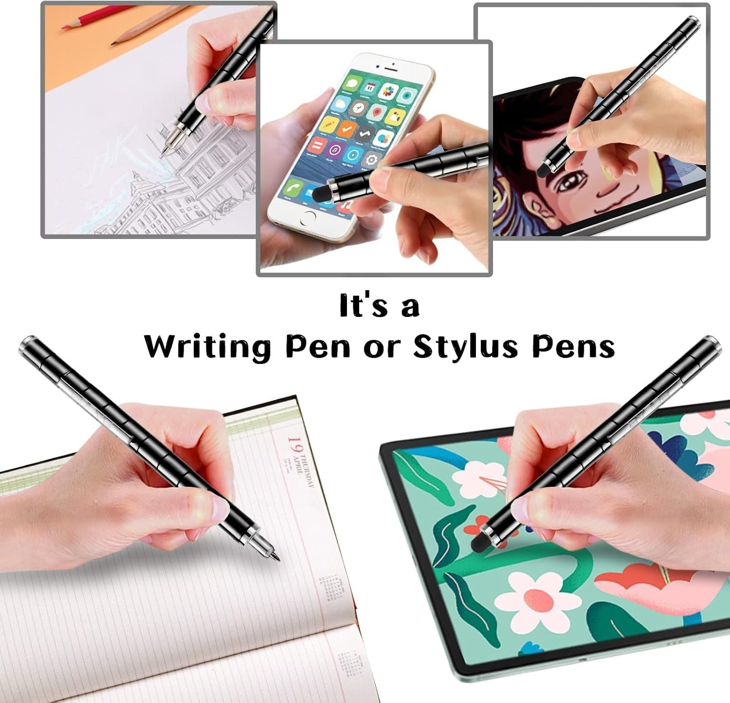 Black Fidget Pen Toy, Sensory Tool EDC Fidgeting Game for Adults, Cool Gadget Best for Stress and Anxiety Relief and Kill Time,Novelty Gifts for Teen and Adults - Dog Time Outlet