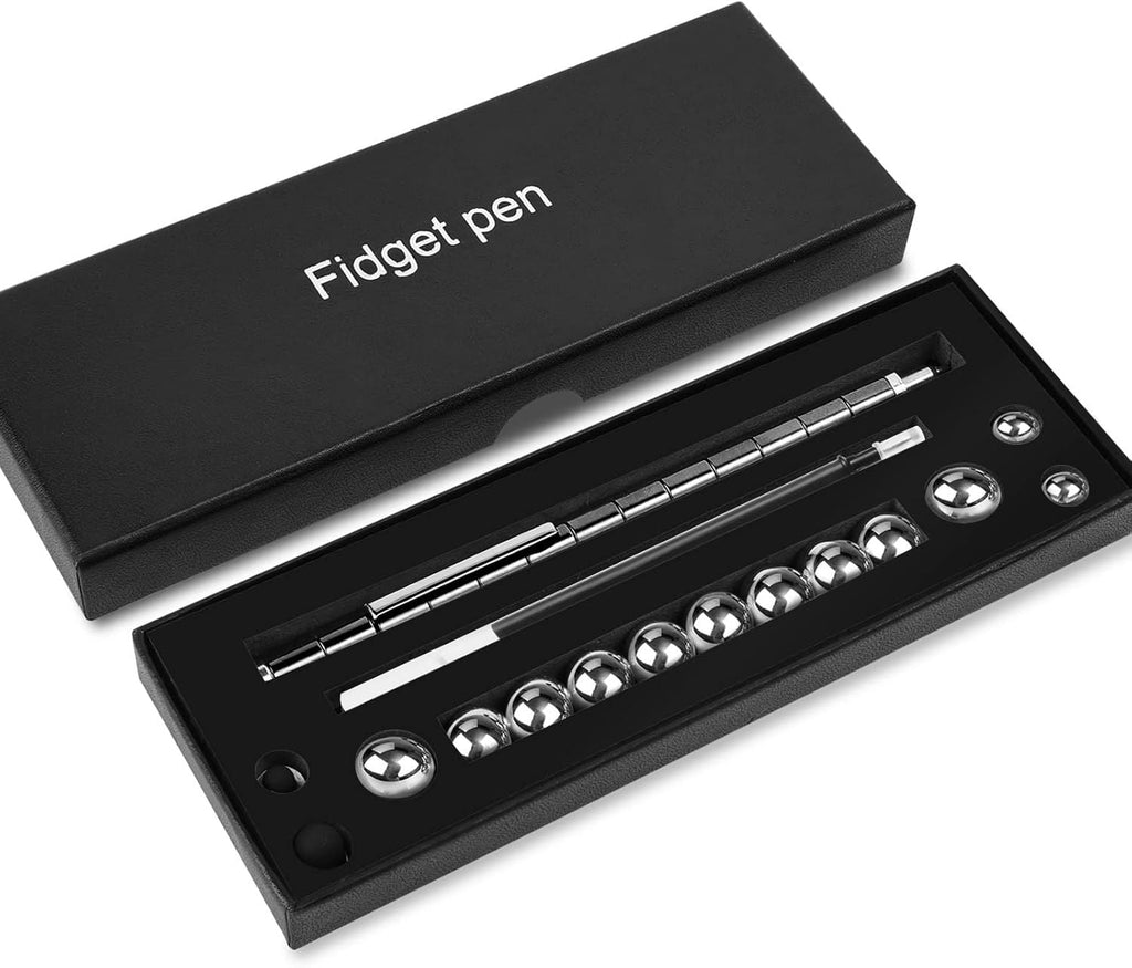 Black Fidget Pen Toy, Sensory Tool EDC Fidgeting Game for Adults, Cool Gadget Best for Stress and Anxiety Relief and Kill Time,Novelty Gifts for Teen and Adults - Dog Time Outlet