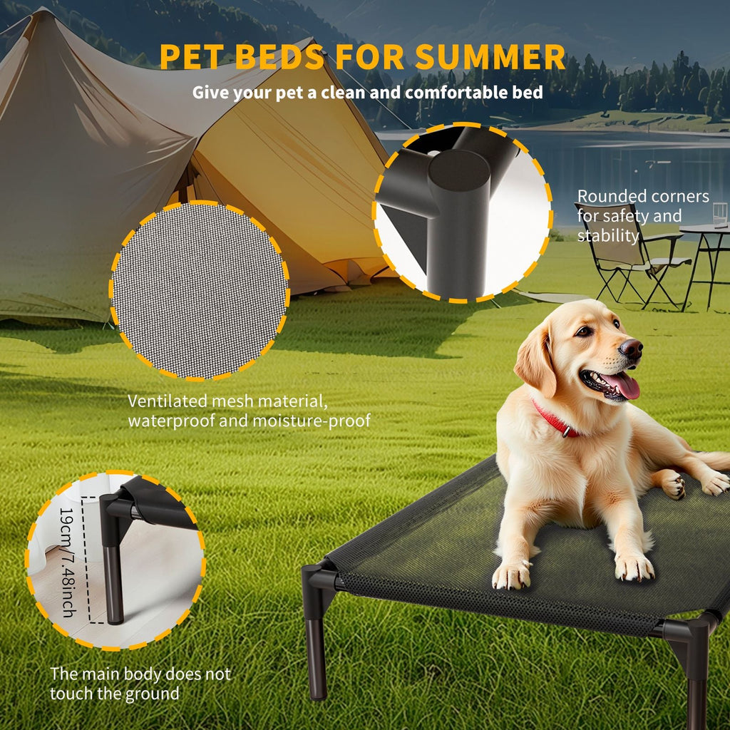 Breathable XL Mesh Pet Bed for Cats and Dogs - Durable and Stable Design for Indoor and Outdoor Comfort - Dog Time Outlet