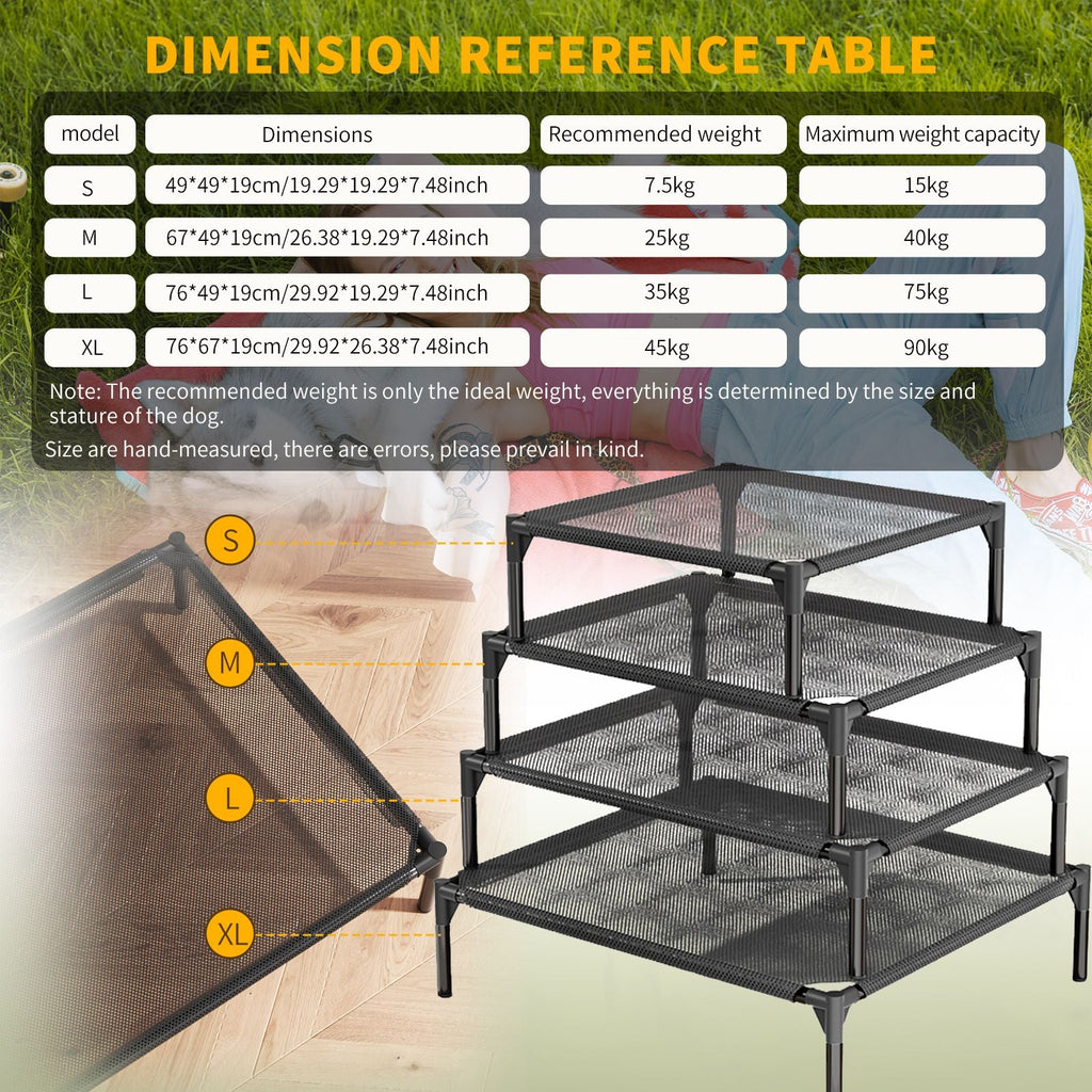 Breathable XL Mesh Pet Bed for Cats and Dogs - Durable and Stable Design for Indoor and Outdoor Comfort - Dog Time Outlet