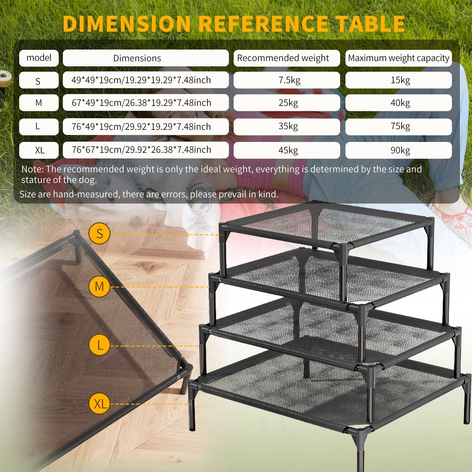Breathable XL Mesh Pet Bed for Cats and Dogs - Durable and Stable Design for Indoor and Outdoor Comfort - Dog Time Outlet