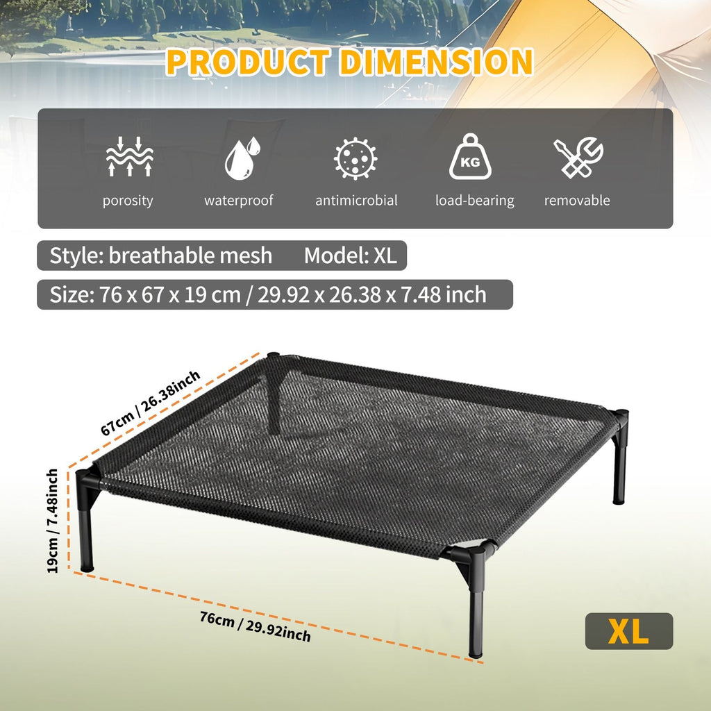 Breathable XL Mesh Pet Bed for Cats and Dogs - Durable and Stable Design for Indoor and Outdoor Comfort - Dog Time Outlet