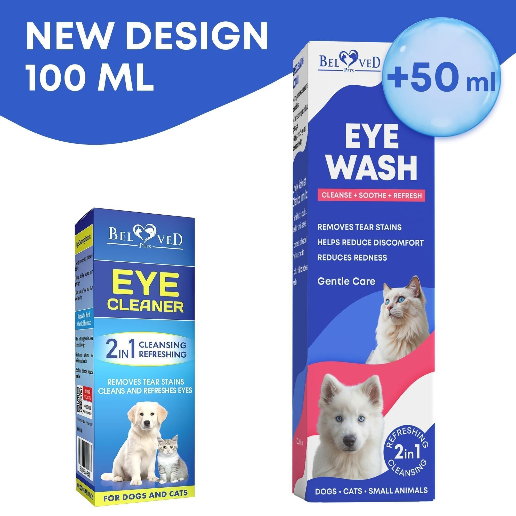 Cat Dog Eye Wash Drops Tear Stain Remover Cleaner Eye Infection Treatment Helps Prevent Pink Eye Relief Allergies Symptoms Runny Dry Eyes Safe for Small Animals - Dog Time Outlet