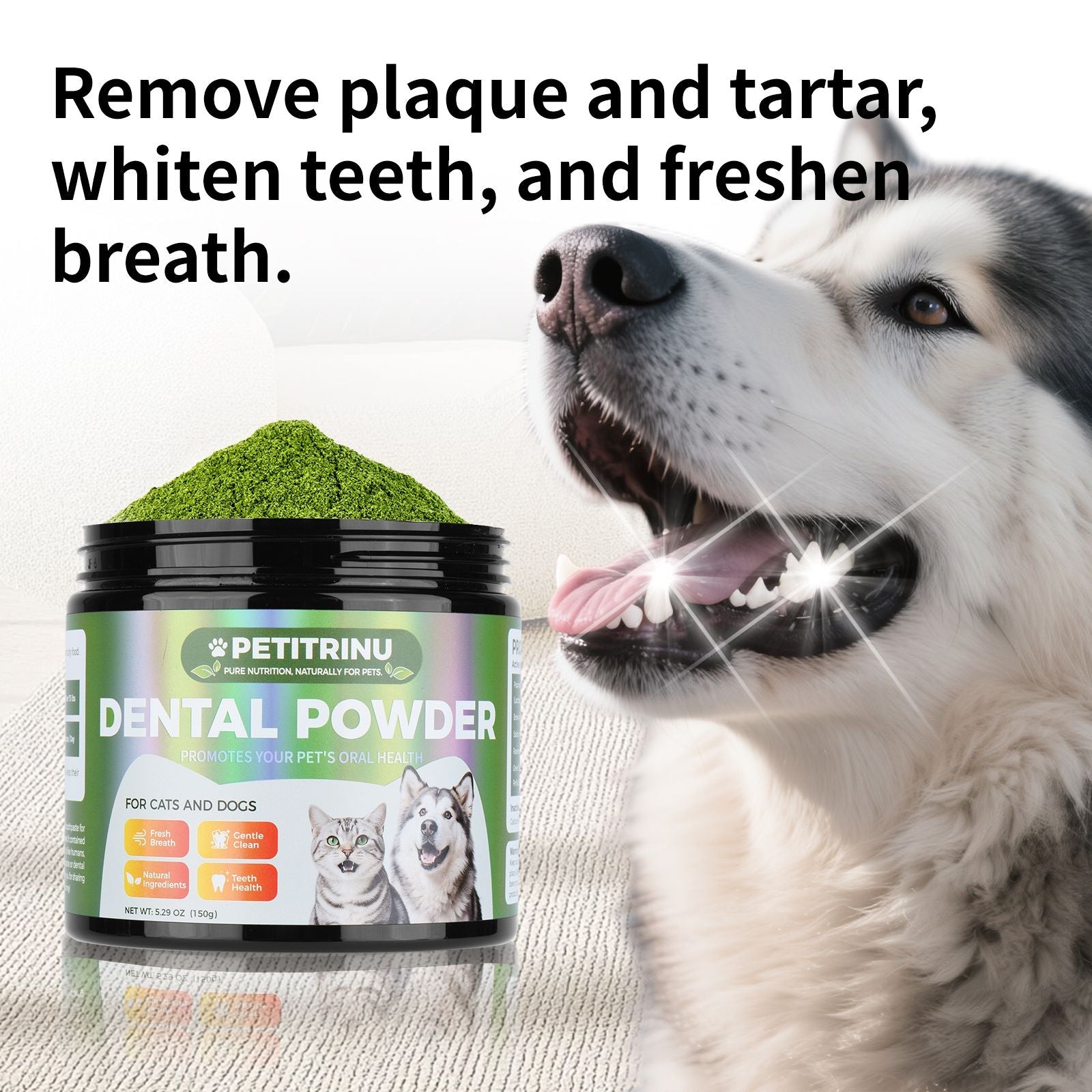 cats and dogs cats and dogs cats and dogs cats and dogs Dental Powder – Helps Clean Teeth & Reduce Tartar, Fresh Breath Support, Natural Dental Care for Dogs, Easy to Use - Dog Time Outlet