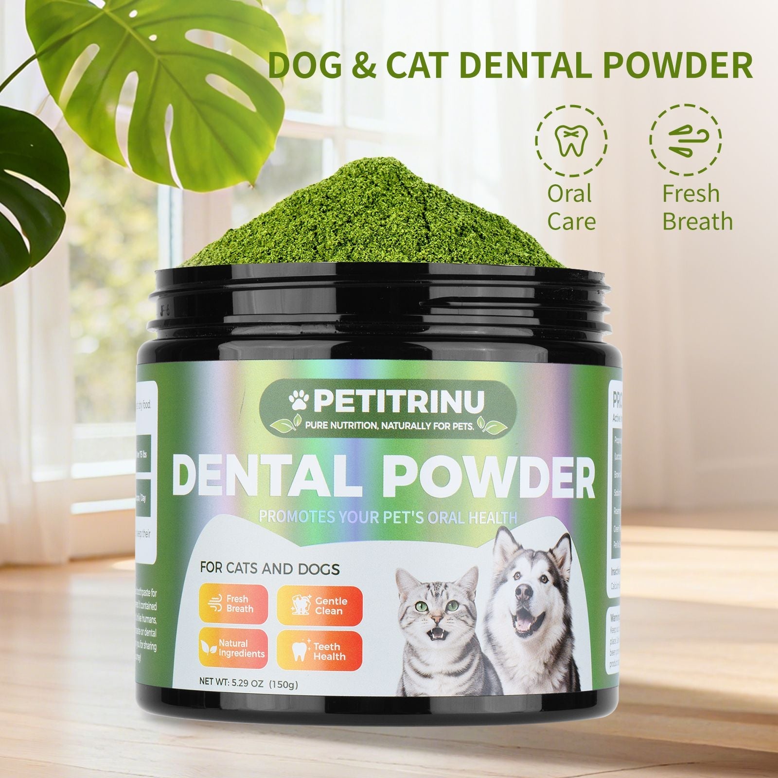 cats and dogs cats and dogs cats and dogs cats and dogs Dental Powder – Helps Clean Teeth & Reduce Tartar, Fresh Breath Support, Natural Dental Care for Dogs, Easy to Use - Dog Time Outlet