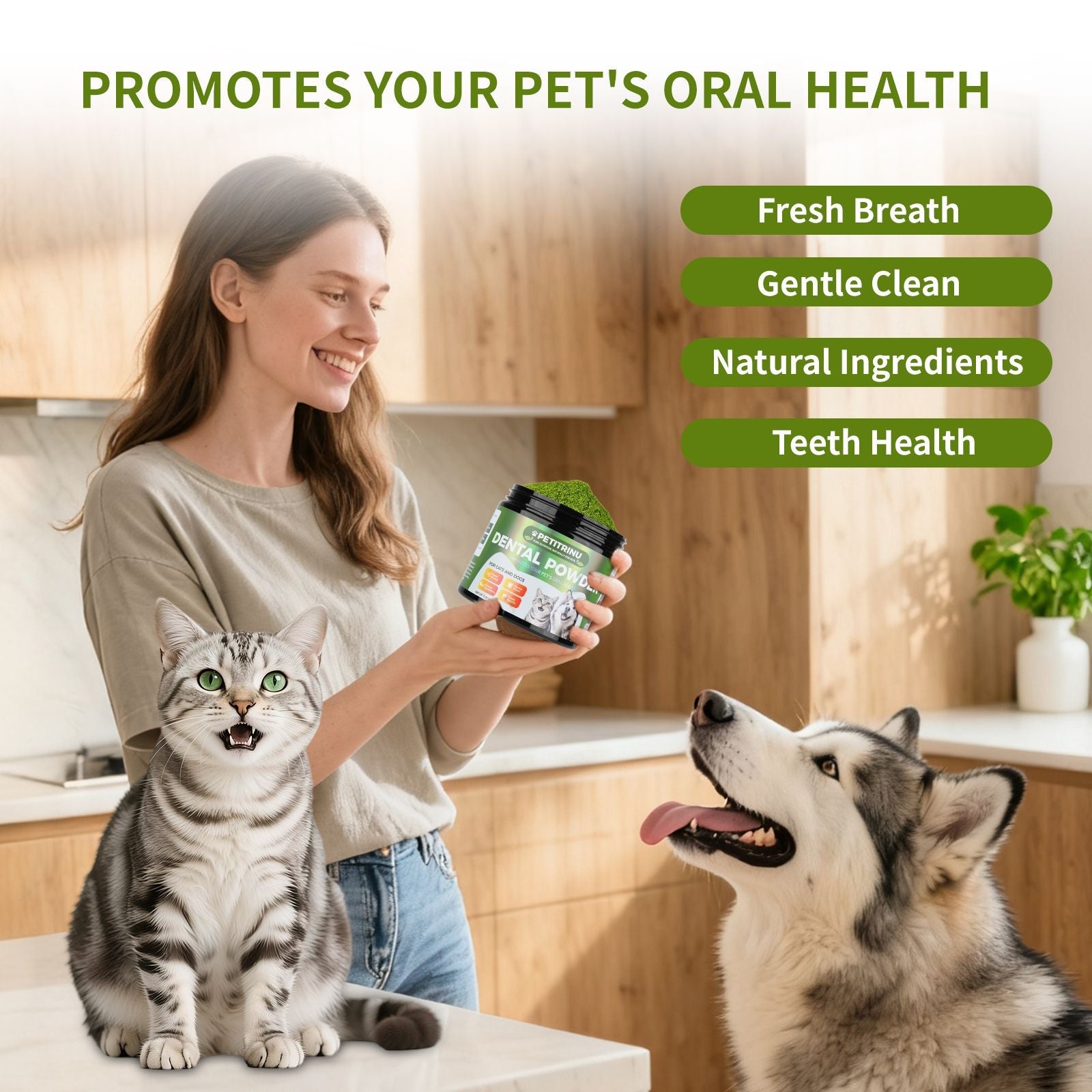 cats and dogs cats and dogs cats and dogs cats and dogs Dental Powder – Helps Clean Teeth & Reduce Tartar, Fresh Breath Support, Natural Dental Care for Dogs, Easy to Use - Dog Time Outlet