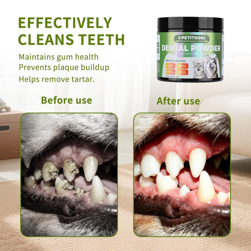 cats and dogs cats and dogs cats and dogs cats and dogs Dental Powder – Helps Clean Teeth & Reduce Tartar, Fresh Breath Support, Natural Dental Care for Dogs, Easy to Use - Dog Time Outlet