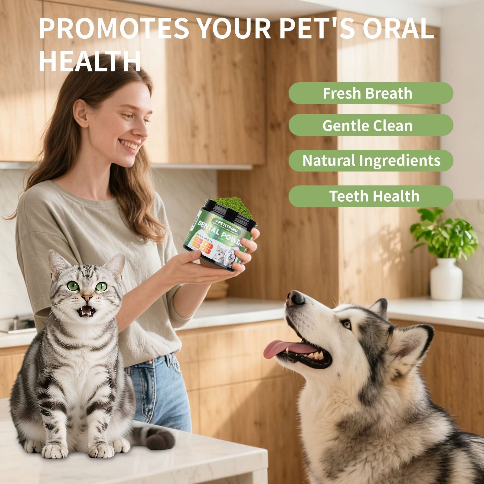 cats and dogs cats and dogs cats and dogs cats and dogs Dental Powder – Helps Clean Teeth & Reduce Tartar, Fresh Breath Support, Natural Dental Care for Dogs, Easy to Use - Dog Time Outlet
