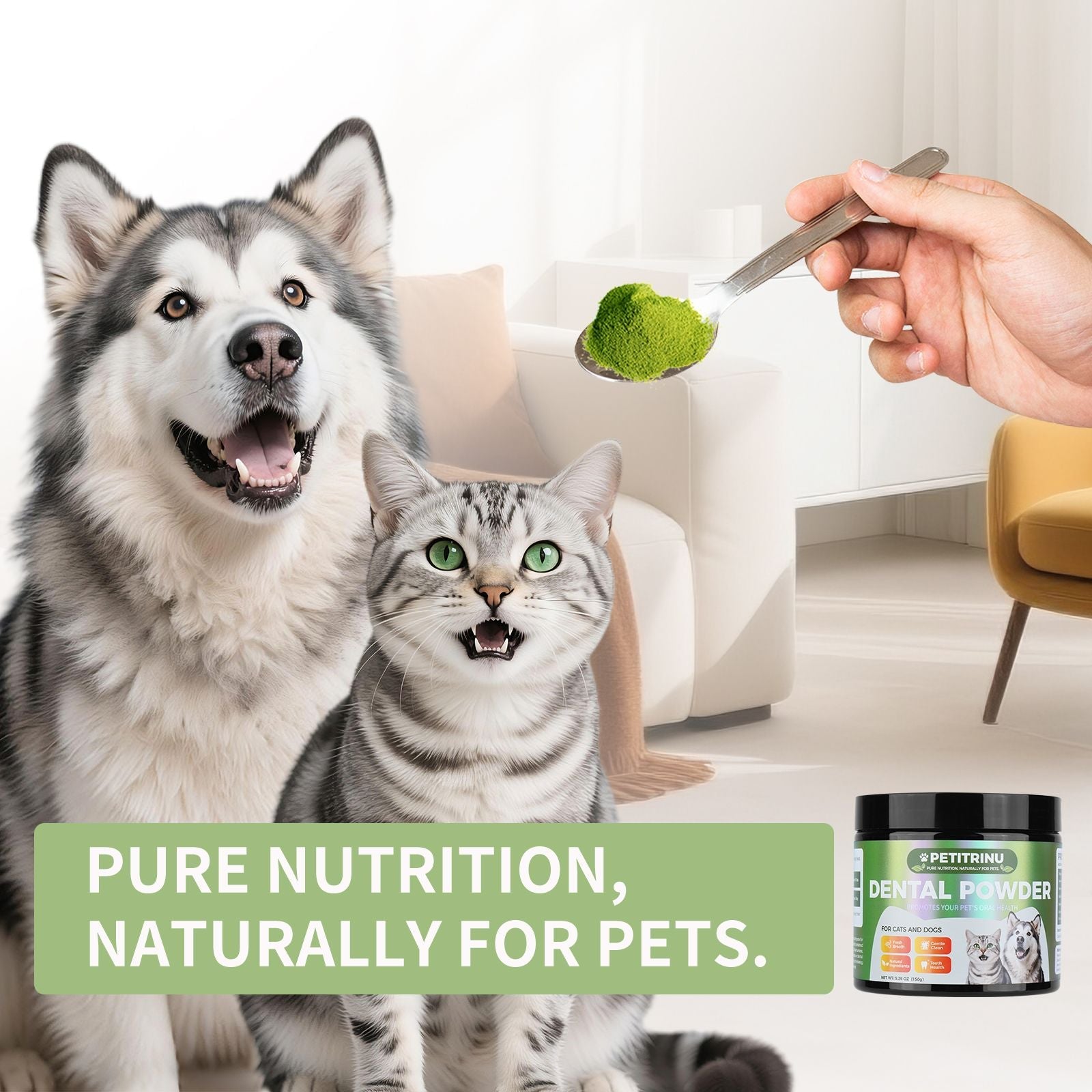 cats and dogs cats and dogs cats and dogs cats and dogs Dental Powder – Helps Clean Teeth & Reduce Tartar, Fresh Breath Support, Natural Dental Care for Dogs, Easy to Use - Dog Time Outlet