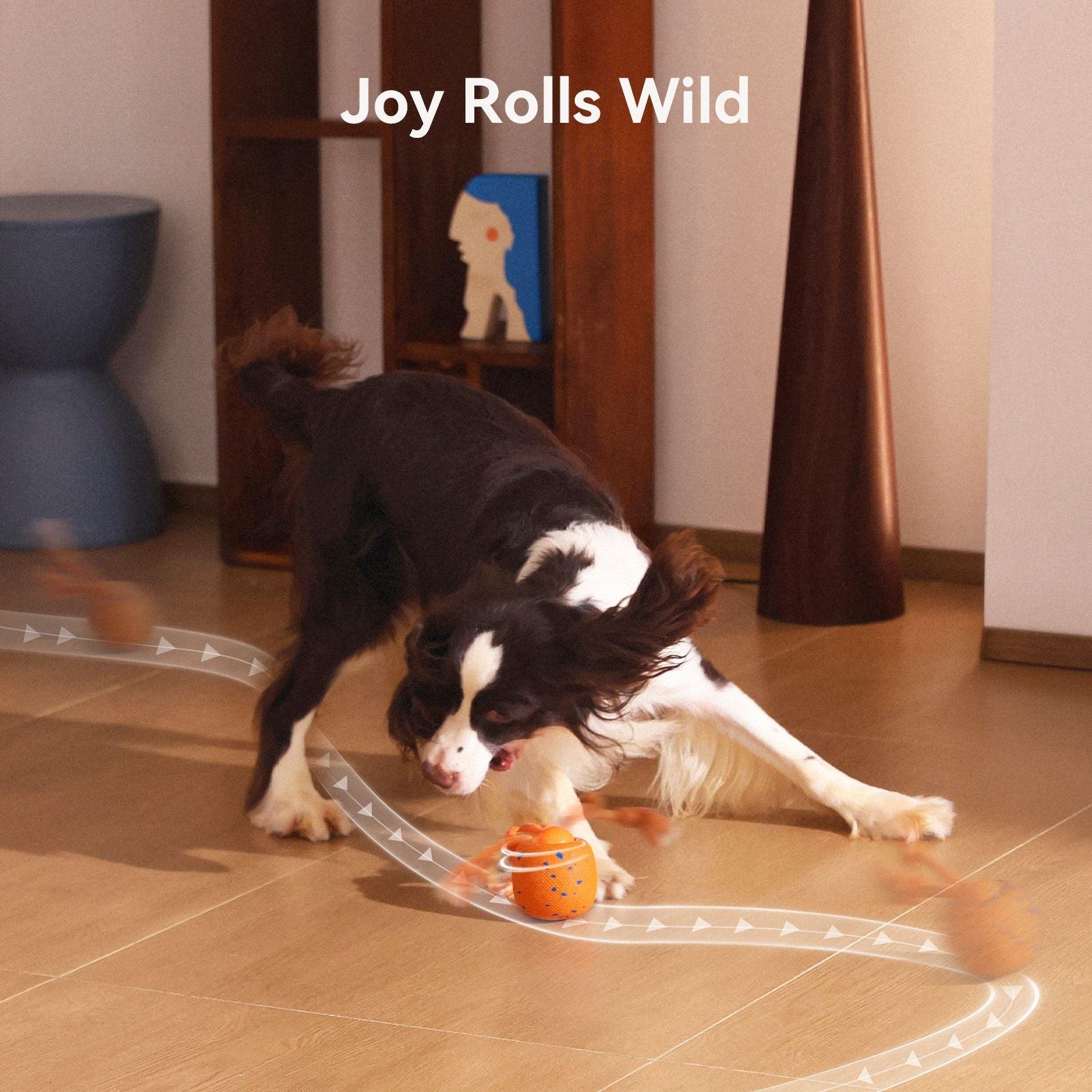 Cheerble Interactive Dog Toy, Wicked Ball Rolly, Automatic Move, E - TPU Material, Rope and Barking Sounds, for Medium to Large Dogs - Dog Time Outlet