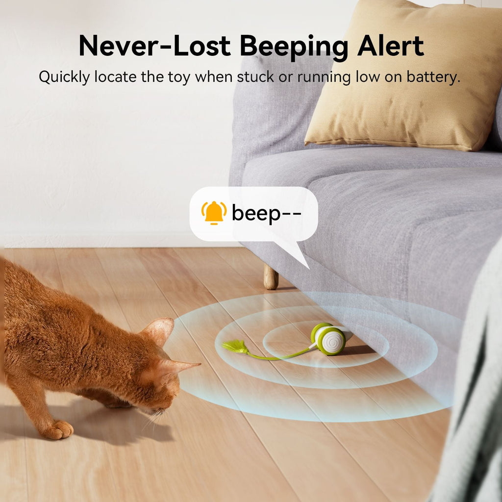 Cheerble Smart Interactive Toy, Wicked Mouse Neo, Automatic Running with Tail and Lights, Rechargeable for Bored Adult Felines - Dog Time Outlet