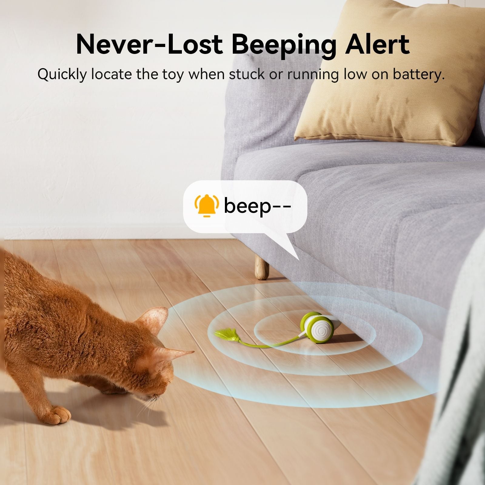 Cheerble Smart Interactive Toy, Wicked Mouse Neo, Automatic Running with Tail and Lights, Rechargeable for Bored Adult Felines - Dog Time Outlet
