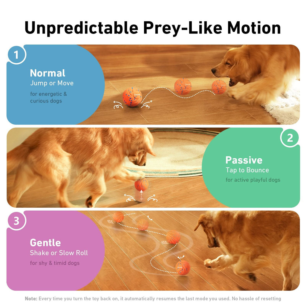 Cheerble Wicked Ball Air Automatic moving IPX7 Waterproof Active Rolling Ball Smart Interactive Dog Toy - Dog Time Outlet