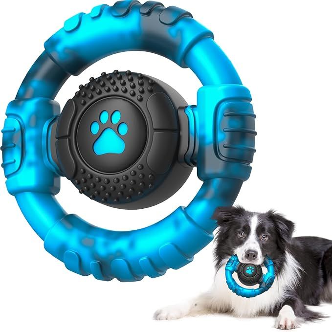 Chew Toys for Medium Large Breed, Tough Dog Toys for Aggressive Chewers, Indestructible Squeaky Dog Chew Toys to Keep Them Busy, Outdoor Puppy Toys,Birthday - Dog Time Outlet