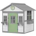Chicken Coop, Wooden Hen House Outdoor Playhouse for 2 - 4 Chickens, Poultry Cage with Planter Pots and Boxes - Dog Time Outlet