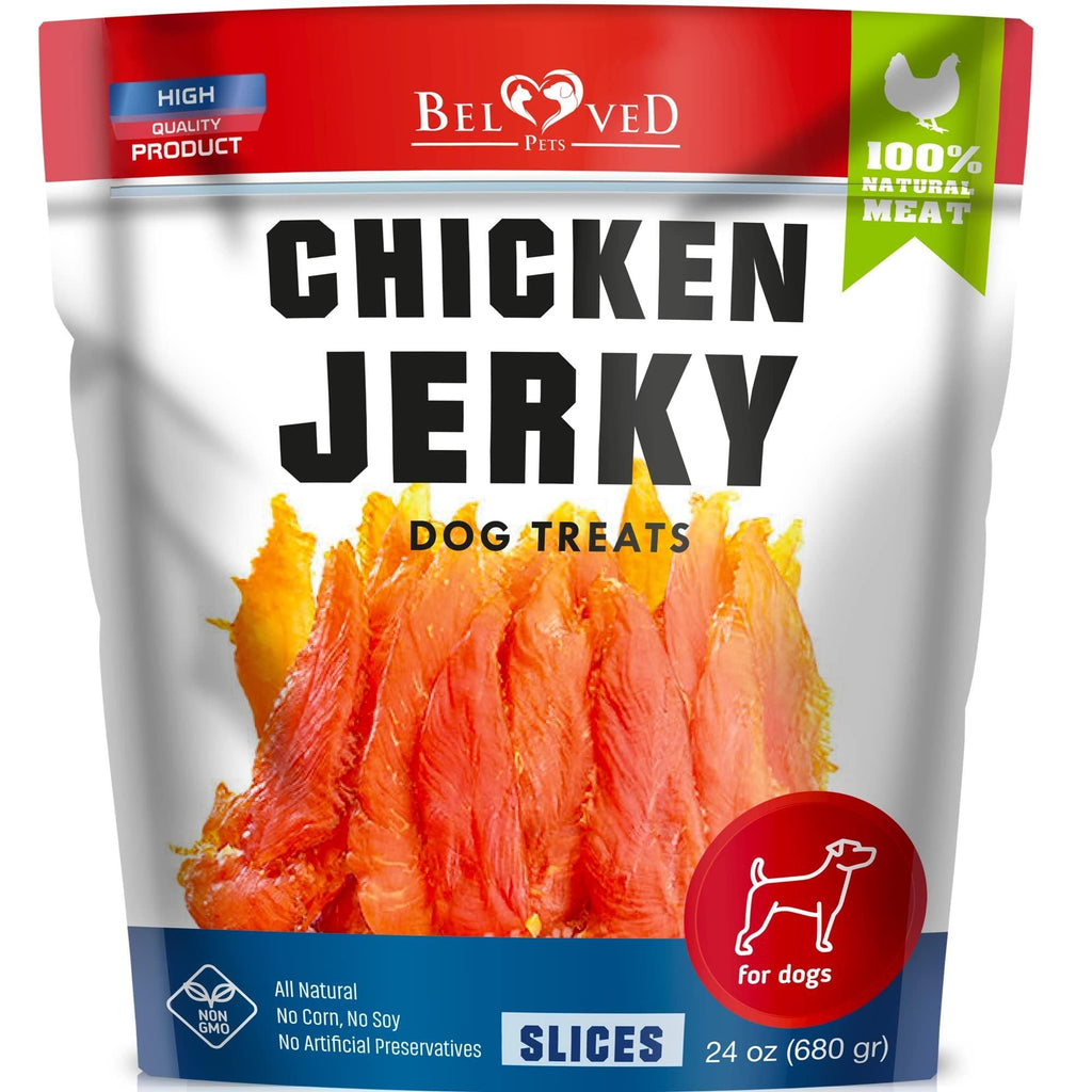 Chicken Jerky Dog Treats 1.5 Lb Human Grade Pet Snacks Grain Free Organic Meat All Natural High Protein Dried Strips Best Chews for Training Small & Large Dogs - Dog Time Outlet