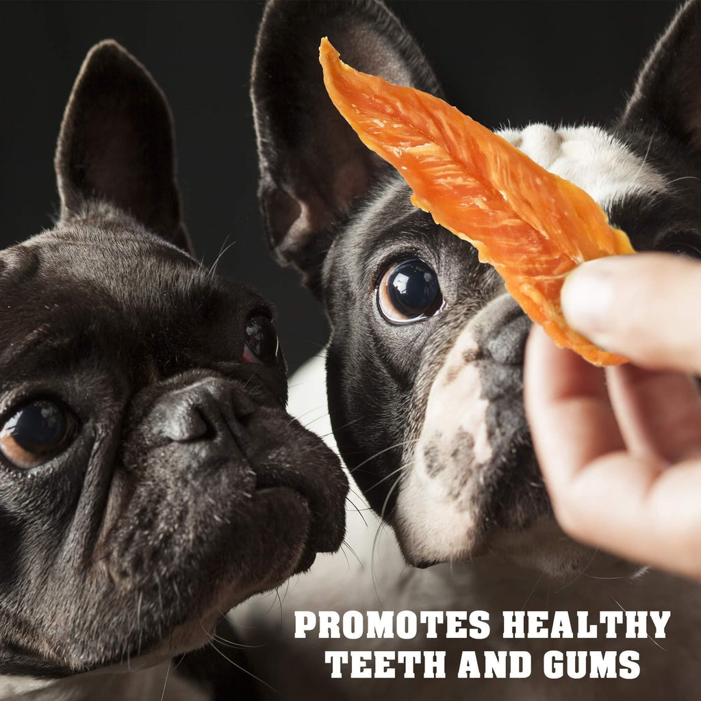 Chicken Jerky Dog Treats 1.5 Lb Human Grade Pet Snacks Grain Free Organic Meat All Natural High Protein Dried Strips Best Chews for Training Small & Large Dogs - Dog Time Outlet