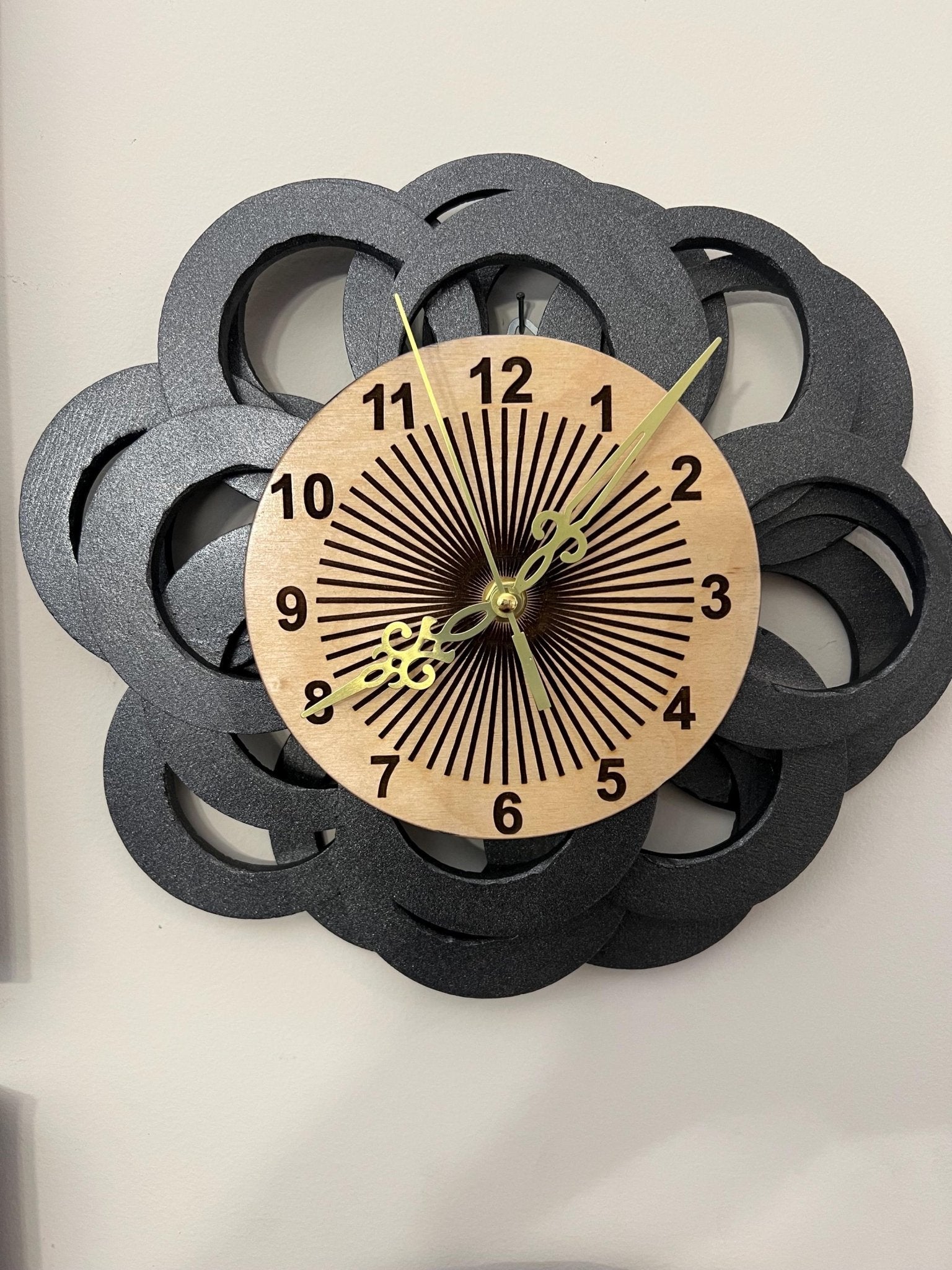 cloud burst 12" abstract clock - Dog Time Outlet