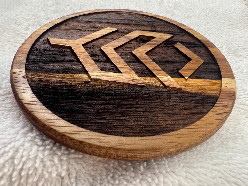 Coasters Round Wood Engraved - Dog Time Outlet