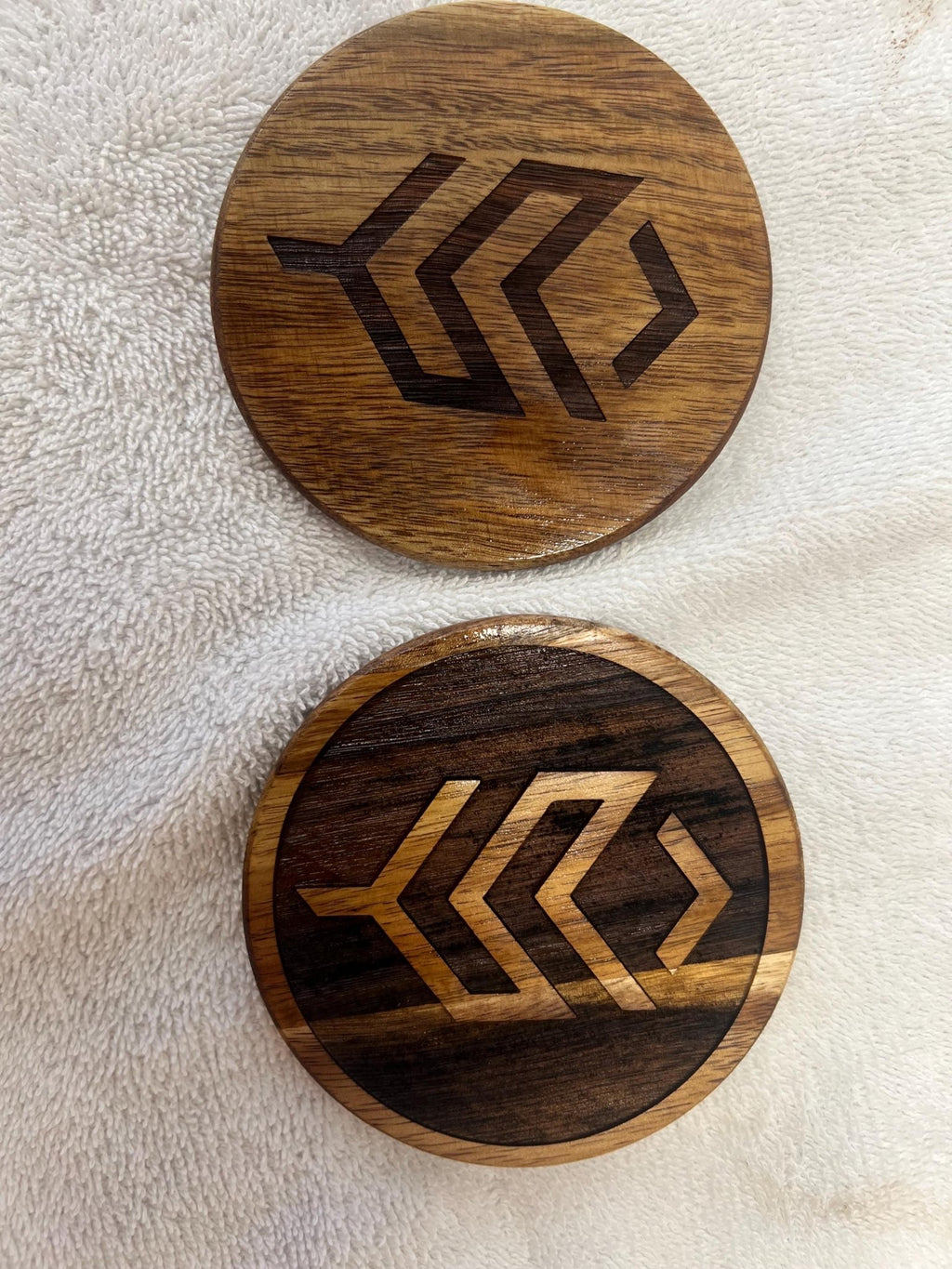 Coasters Round Wood Engraved - Dog Time Outlet