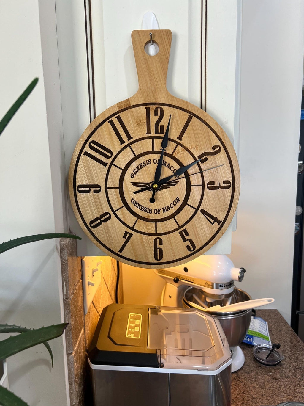 Custom Bamboo Wall Clock - Dog Time Outlet