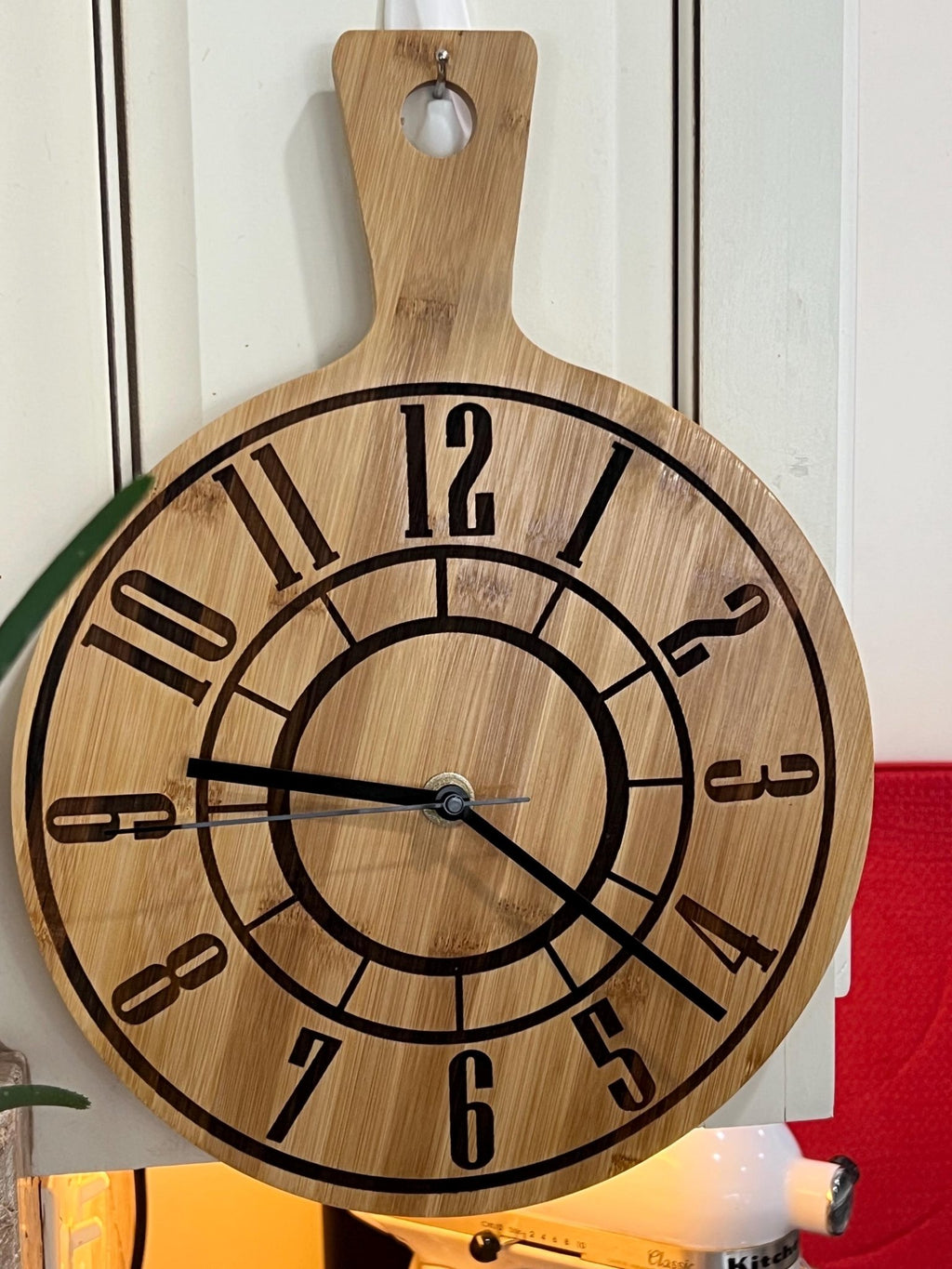 Custom Bamboo Wall Clock - Dog Time Outlet