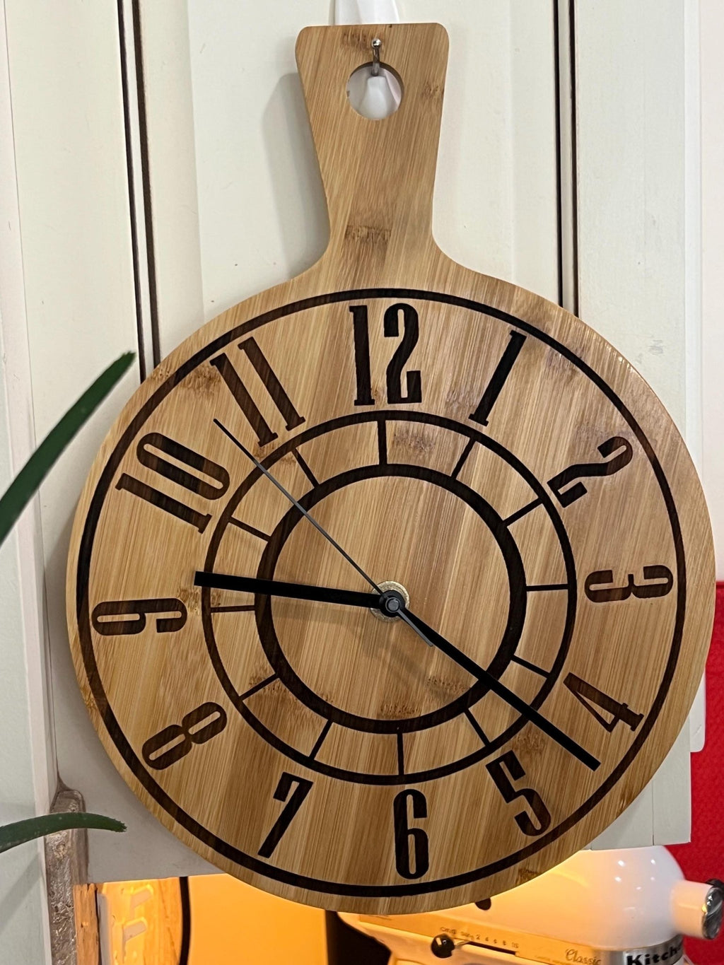 Custom Bamboo Wall Clock - Dog Time Outlet