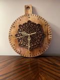 Custom Made Wood Pattern Clock - Dog Time Outlet