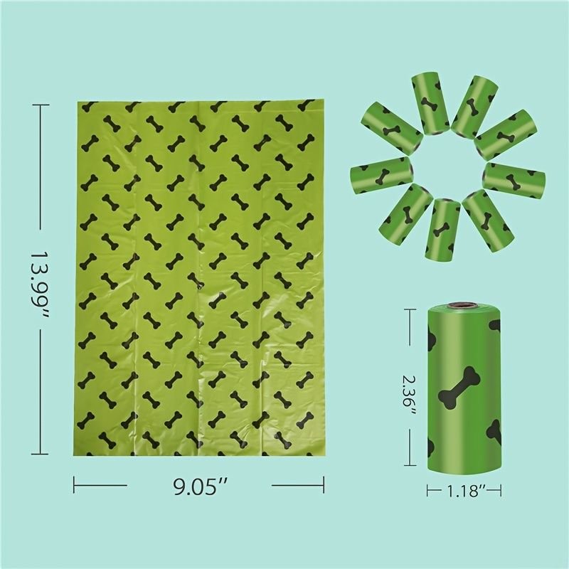 Degradable Bone Print Pet Poop Bag; Doggie Poop Bags; Dog Waste Bags - Dog Time Outlet