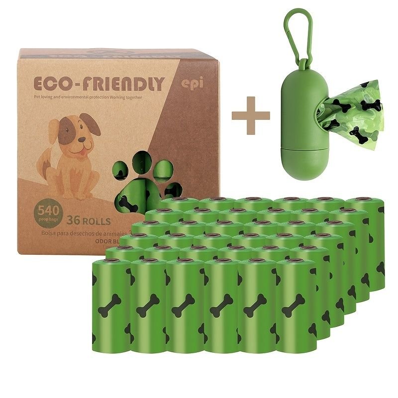 Degradable Bone Print Pet Poop Bag; Doggie Poop Bags; Dog Waste Bags - Dog Time Outlet