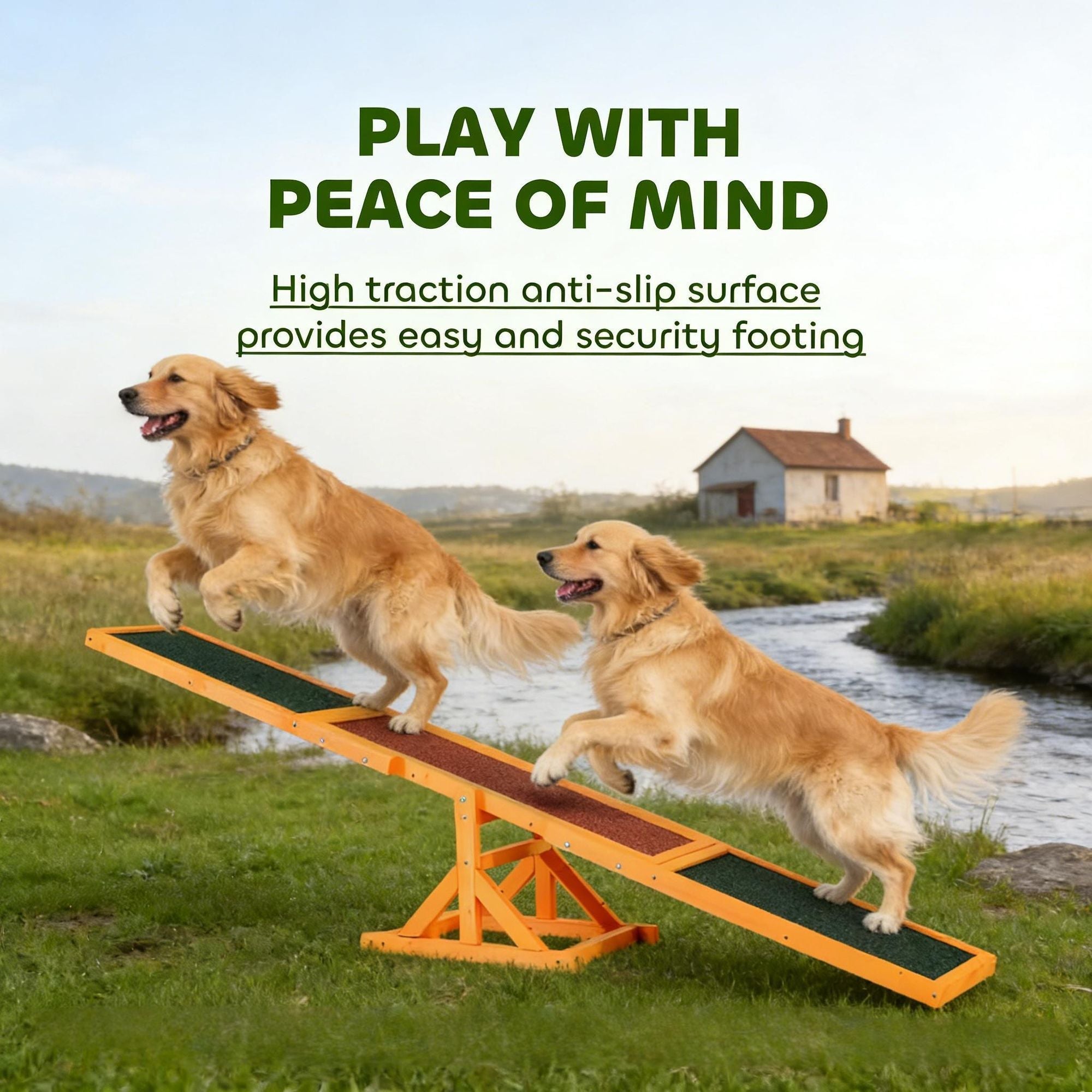 Dog Agility Training Seesaw Toy – Wooden Balance Equipment for Fun Run Games and Exercise - Dog Time Outlet