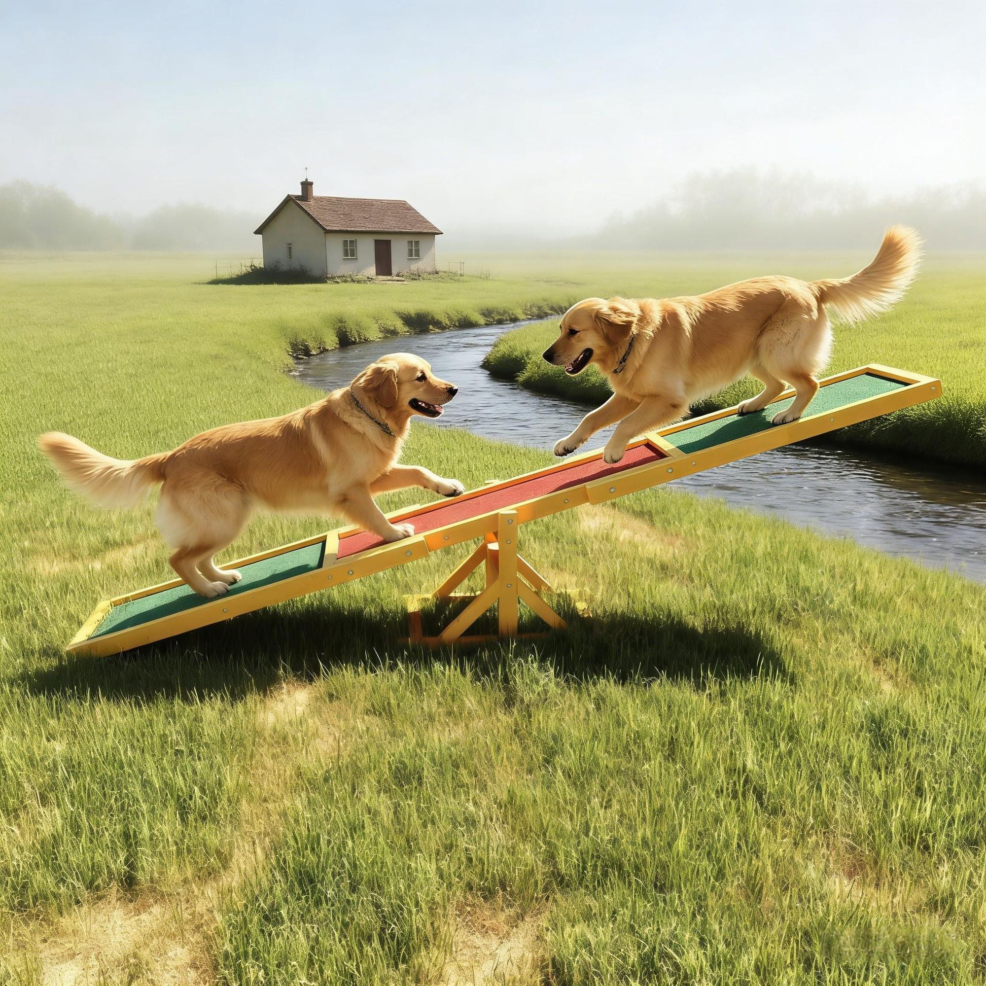 Dog Agility Training Seesaw Toy – Wooden Balance Equipment for Fun Run Games and Exercise - Dog Time Outlet
