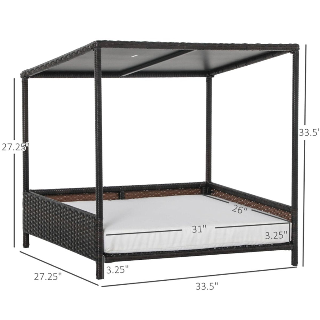 Dog Bed/ Dog House / Rattan Pet Sofa ( Amazon Shipping)(Prohibited by WalMart) - Dog Time Outlet
